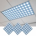 thumbnail image 1 of Blue White Plaid Fluorescent Light Covers, Gradient Geometric Buffalo Checkered Magnetic Light Covers for Ceiling Lights, Fluorescent Ceiling Shade Filters for Classroom Bedroom Office 4x2Ft x 3PCS, 1 of 8