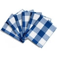 Blue and White Plaid Kitchen Towels Set of 6 Blue Checkered, 100