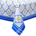thumbnail image 1 of Blue White Plaid Tablecloth 60×84 inch Spring Summer, Waterproof Rectangular Table Cloth Washable, Stain Resistant Cloth Table Cover for Party Picnic Dinner Decor (Blue Plaid), 1 of 6
