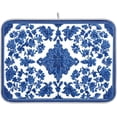 thumbnail image 1 of Blue White Porcelain Floral Dish Drying Mat for Kitchen Countertop 18x24 Rectangle Large Drying Mat Reusable Quick Dry Dish Sink Absorbent Mats Dishwasher Easy Clean Decorative Home Decor Essentials, 1 of 5