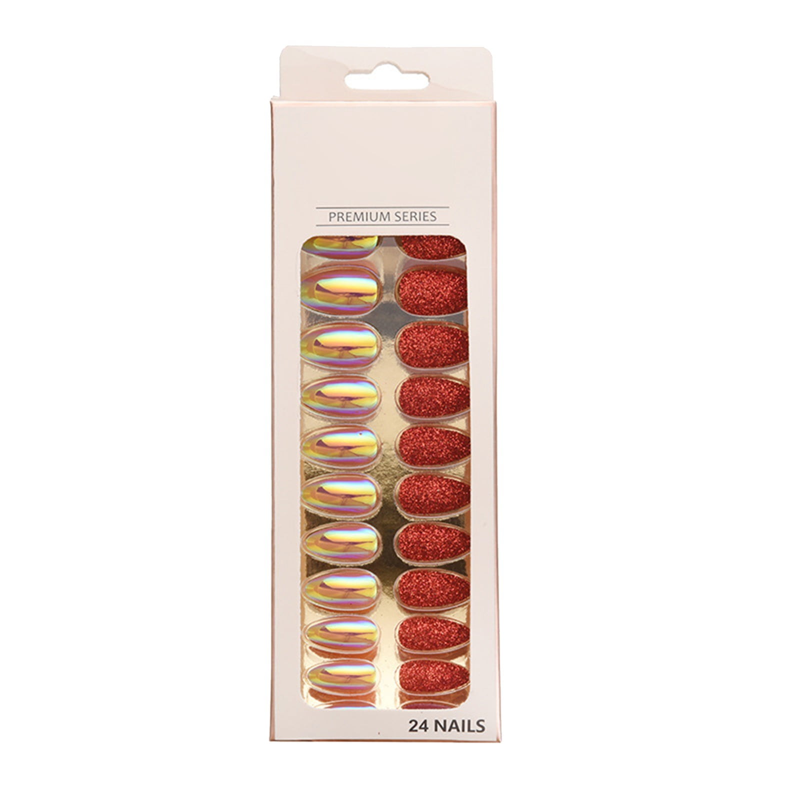 Blue White Press Cre8tion Nail Tips 02 Clear Clear Coffin Nails Press