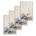 thumbnail image 1 of Blue White Pumpkins Fall Kitchen Dish Towels for Drying Dishes Set of 4, Thanksgiving Eucalyptus Rustic Waffle Weave Microfiber Hand Tea Bathroom Towels Quick Dry & Absorbent Towel 15.7x23.6, 1 of 7