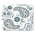 thumbnail image 1 of Blue White Seamless Floral Pattern with Paisley and Flowers Vector Mousepad Mouse Pad Mouse Mat 9x10 inch, 1 of 3