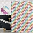 thumbnail image 1 of Blue and White Shower Curtain Stripe Fabric Shower Curtain for Bathroom Modern Striped Shower Curtain Spring Shower Curtain Set Waterproof in Bath 72x72 inches with Curtain Hooks, 1 of 6