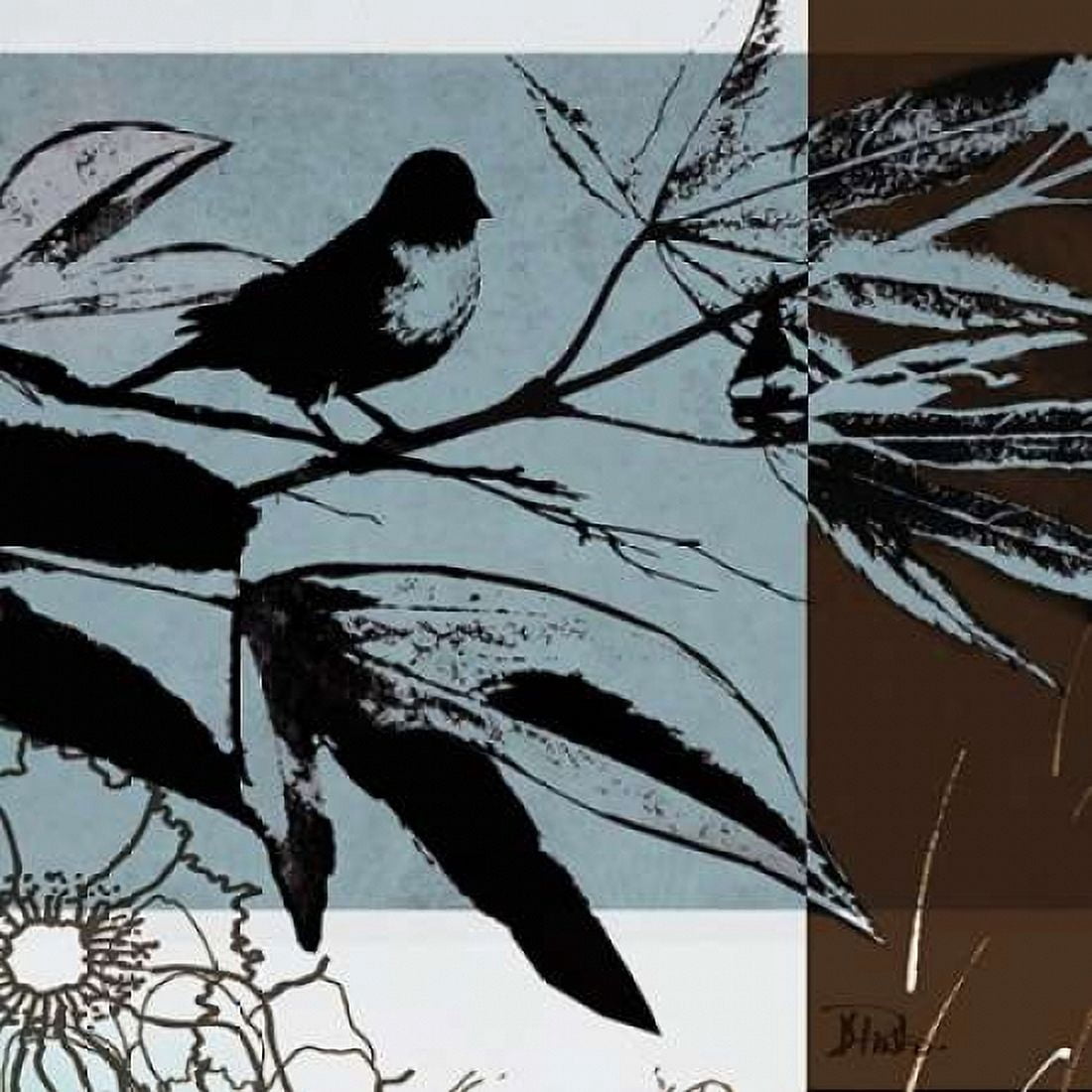 Blue-White Silhouette I Canvas Art - Patricia Pinto (24 x 24)