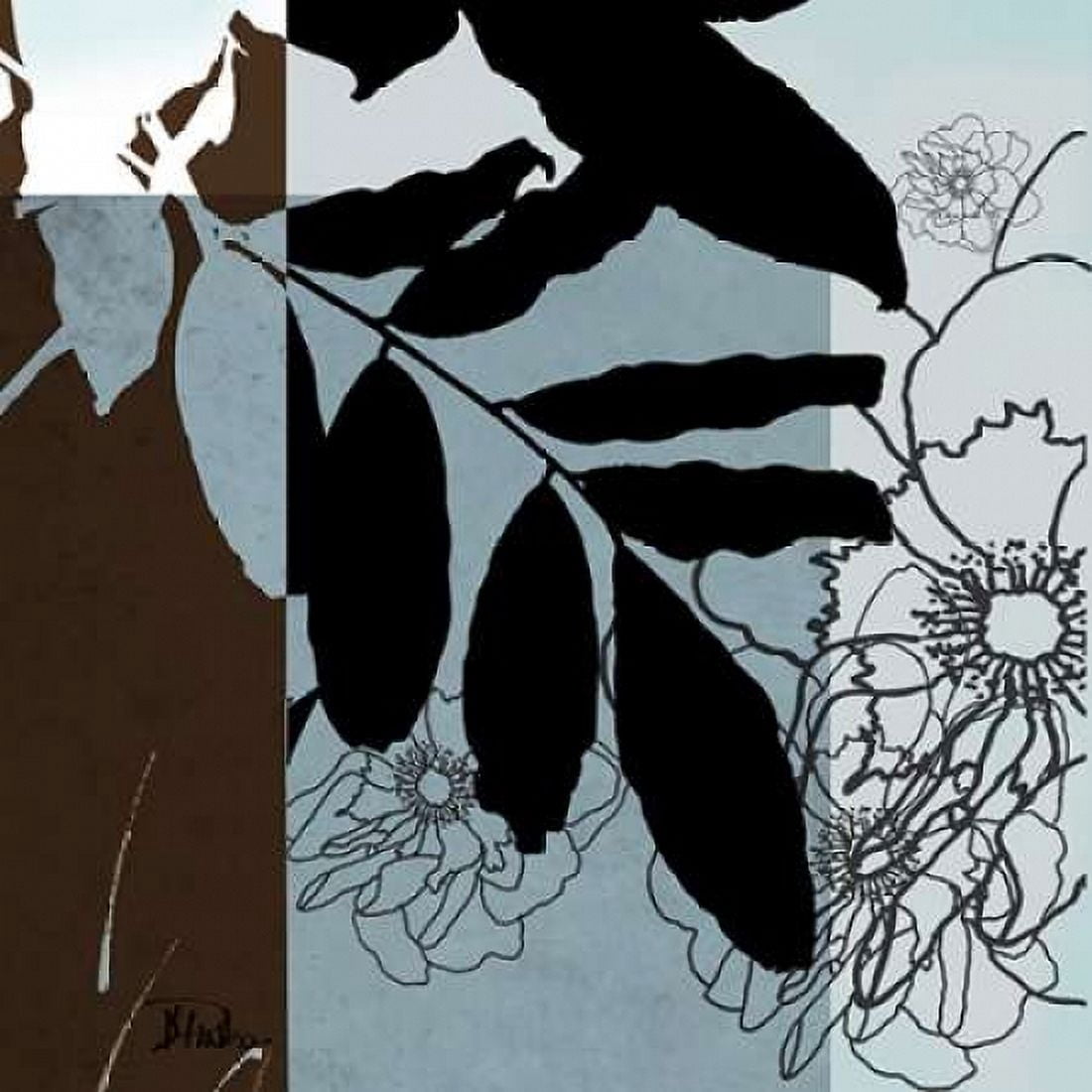 Blue-White Silhouette II Canvas Art - Patricia Pinto (24 x 24)
