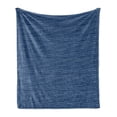 thumbnail image 1 of Blue and White Soft Flannel Fleece Blanket, Hand Drawn Style Pattern with Geometric Shapes Minimalist Triangles, Cozy Plush for Indoor and Outdoor Use, 60" x 80", Navy Blue and White, by Ambesonne, 1 of 6