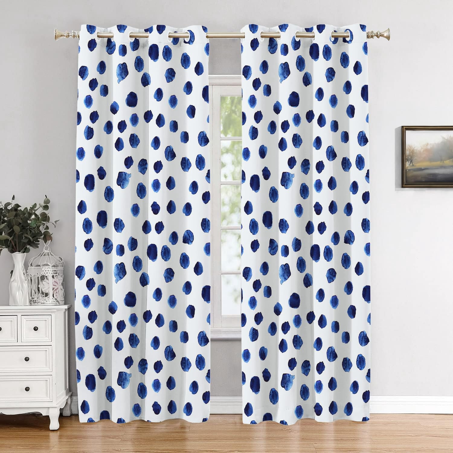Blue And White Blackout Curtainsnull