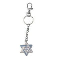 thumbnail image 1 of Blue White Star of David Key Chain Keychain, 4", 1 of 1