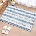 thumbnail image 1 of Blue White Stripe Bathroom Rug Washable 2x3 Entryway Rug Non Slip Modern Abstract Geometric Stripes Front Door Mat Low Pile Indoor Doormat Throw Floor Carpet for Kitchen Bedroom Entrance, 1 of 8