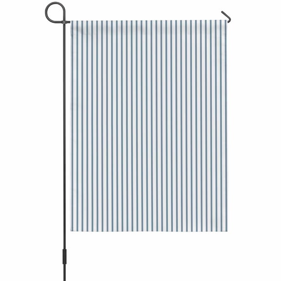 Blue White Stripe Pattern Garden Flag 12 x 18 Inches, Simple Style Light Blue Pinstriped Weather Proof Outdoor Patio Flags Double Sided Small Garden Decoration for Yard Outside Home