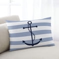 thumbnail image 1 of Blue White Striped Body Pillow Cover,Pillowcase Protectors with Zipper,Breathable Decorative Throw Pillow Case Cover,Navy Blue Beach Nautical Anchor Ocean Coastal Pillow Shams for Couch 24x36Inch, 1 of 8