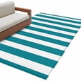 thumbnail image 1 of Blue White Stripes Area&nbsp;Rug 3x5ft Simple Classic Modern Striped Line Non-Slip&nbsp;Washable Square&nbsp;Rugs Soft Felt Indoor Floor Mat for Bedroom Kitchen Living Room Bathroom, 1 of 9