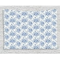 thumbnail image 1 of Blue and White Tapestry, Sketchy Roses Anemones and Eustoma in Blue Shades Romantic Vintage Bouquet, Wall Hanging for Bedroom Living Room Dorm Decor, 60W X 40L Inches, Blue White, by Ambesonne, 1 of 2