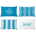 thumbnail image 1 of Ambesonne Throw Pillow Cover 4 Pack, , 12"x20", Deep Sky Blue, 1 of 2