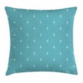 thumbnail image 1 of Blue and White Throw Pillow Cushion Cover, Simple Minimalist Design with Arrows of Thunder on Pastel Background, Decorative Square Accent Pillow Case, 16 X 16 Inches, Teal and White, by Ambesonne, 1 of 2