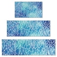 thumbnail image 1 of Blue White Tie Dye Cracked Pattern Kitchen Rugs Sets Of 3,Kitchen Runner Rugs Non Skid Washable,Decorative Kitchen Floor Mats for Kitchen,Sink,Laundry,17"x30"+ 17"x47" + 17"x59", 1 of 6