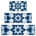 thumbnail image 1 of Blue White Tie Dye Mandala Pattern Kitchen Rugs Sets Of 3,Kitchen Runner Rugs Non Skid Washable,Decorative Kitchen Floor Mats for Kitchen,Sink,Laundry,17"x30"+ 17"x47" + 17"x59", 1 of 6