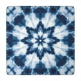 thumbnail image 1 of Blue White Tie Dye Mandala Pattern Square Fitted Tablecloth with Elastic Edge,Square Table Cover,Washable Elastic Table Cover for Home Kitchen Party Decor 34"x34", 1 of 6