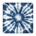 thumbnail image 1 of Blue White Tie Dye Mandala Pattern Square Fitted Tablecloth with Elastic Edge,Square Table Cover,Washable Elastic Table Cover for Home Kitchen Party Decor 34"x34", 1 of 6
