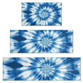 thumbnail image 1 of Blue White Tie Dye Spiral Pattern Kitchen Rugs Sets Of 3,Kitchen Runner Rugs Non Skid Washable,Decorative Kitchen Floor Mats for Kitchen,Sink,Laundry,17"x30"+ 17"x47" + 17"x59", 1 of 6