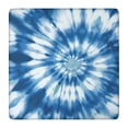 thumbnail image 1 of Blue White Tie Dye Spiral Pattern Square Fitted Tablecloth with Elastic Edge,Square Table Cover,Washable Elastic Table Cover for Home Kitchen Party Decor 36"x36", 1 of 6