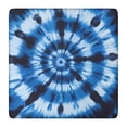 thumbnail image 1 of Blue White Tie Dye Spiral Pattern Square Fitted Tablecloth with Elastic Edge,Square Table Cover,Washable Elastic Table Cover for Home Kitchen Party Decor 36"x36", 1 of 6