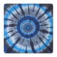 thumbnail image 1 of Blue White Tie Dye Spiral Pattern Square Fitted Tablecloth with Elastic Edge,Square Table Cover,Washable Elastic Table Cover for Home Kitchen Party Decor 36"x36", 1 of 6