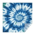 thumbnail image 1 of Blue White Tie Dye Spiral Pattern Square Tablecloth,Waterproof Square Table Cover,Wipeable Spillproof Washable Table Cover for Home Kitchen Party Decor 52"x52"(132x132cm), 1 of 6