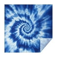 thumbnail image 1 of Blue White Tie Dye Spiral Pattern Square Tablecloth,Waterproof Square Table Cover,Wipeable Spillproof Washable Table Cover for Home Kitchen Party Decor 60"x60"(152x152cm), 1 of 6