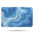 thumbnail image 1 of Blue White Tie Dye Swirl Pattern Bathroom Rugs Mat,Non Slip Microfiber Bathroom Rug,Rubber Backing,Soft Bathroom Mats for Bathroom Floor,Tub and Shower,17x27in(43x68cm), 1 of 3