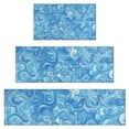 thumbnail image 1 of Blue White Tie Dye Swirl Pattern Kitchen Rugs Sets Of 3,Kitchen Runner Rugs Non Skid Washable,Decorative Kitchen Floor Mats for Kitchen,Sink,Laundry,17"x30"+ 17"x47" + 17"x59", 1 of 6