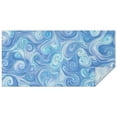 thumbnail image 1 of Blue White Tie Dye Swirl Pattern Rectangle Tablecloth 60"x120",Waterproof Polyester Rectangle Table Cloth, Wipeable Spillproof Polyester Tablecloth for Dining, Camping, Indoor and Outdoor, 1 of 6