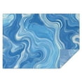thumbnail image 1 of Blue White Tie Dye Swirl Pattern Rectangle Tablecloth 60"x84",Waterproof Polyester Rectangle Table Cloth, Wipeable Spillproof Polyester Tablecloth for Dining, Camping, Indoor and Outdoor, 1 of 5