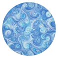 thumbnail image 1 of Blue White Tie Dye Swirl Pattern Round Fitted Tablecloth with Elastic Edge,Dining Table Cover Waterproof,Outdoor Round Tablecloth for Camping,Dining,Indoor and Outdoor, 1 of 7