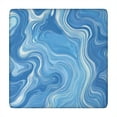 thumbnail image 1 of Blue White Tie Dye Swirl Pattern Square Fitted Tablecloth with Elastic Edge,Square Table Cover,Washable Elastic Table Cover for Home Kitchen Party Decor 34"x34", 1 of 6