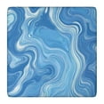 thumbnail image 1 of Blue White Tie Dye Swirl Pattern Square Fitted Tablecloth with Elastic Edge,Square Table Cover,Washable Elastic Table Cover for Home Kitchen Party Decor 36"x36", 1 of 6