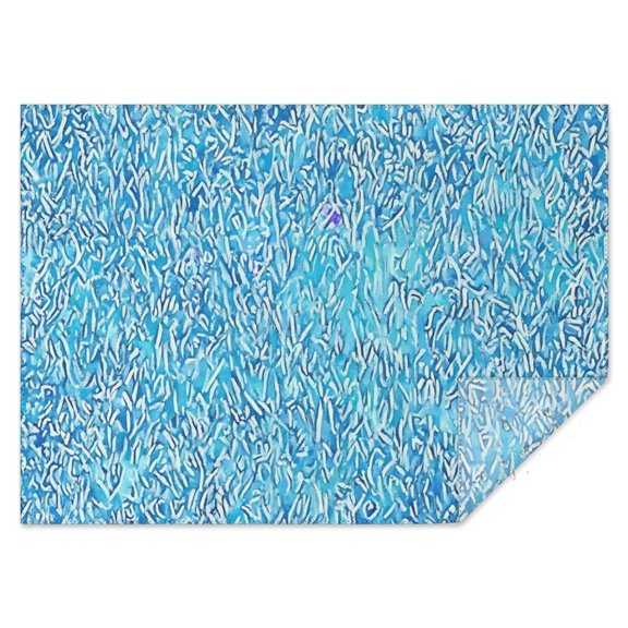 Blue White Tie Dye Textured Pattern Rectangle Tablecloth 60"x84",Waterproof Polyester Rectangle Table Cloth, Wipeable Spillproof Polyester Tablecloth for Dining, Camping, Indoor and Outdoor