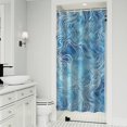 thumbnail image 1 of Blue White Tie Dye Wave Pattern Shower Curtain 36"x72" ,Bathroom Decorative Shower Curtains Set with 12 Hooks,Modern Waterproof Washable Shower Curtain, 1 of 6