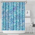 thumbnail image 1 of Blue White Tie Dye Wave Pattern Shower Curtain 72"x84" ,Bathroom Decorative Shower Curtains Set with 12 Hooks,Modern Waterproof Washable Shower Curtain, 1 of 6