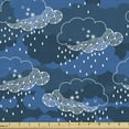 thumbnail image 1 of Ambesonne Blue and White Fabric by the Yard Upholstery, Rain Clouds Art, 10 Yards, Blue Dark Blue, 1 of 4