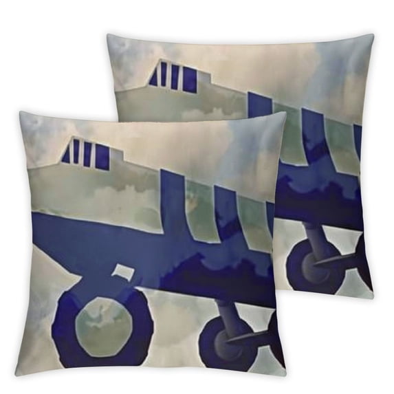 Blue, White, and Gray Construction Dump Truck Illustration-Pillow Case,