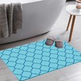 thumbnail image 1 of Blue Wide Moroccan Bath Rugs 16x24 Inch Non Slip Bath Mat Quick Dry Super Absorbent Thin Bath Rug Fit Under Door Washable Bath Floor Rugs for Bathroom Bathtub Shower Sink,Multi 5, 1 of 6