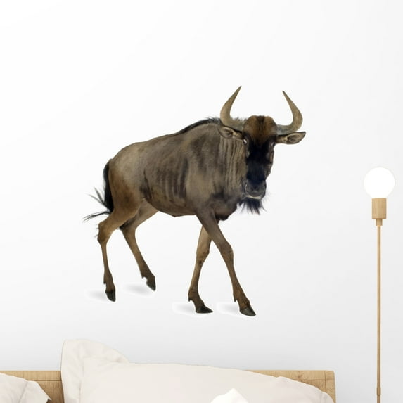 Blue Wildebeest Connochaetes Taurinus Wall Decal Sticker by Wallmonkeys Vinyl Peel and Stick Graphic (18 in H x 17 in W)