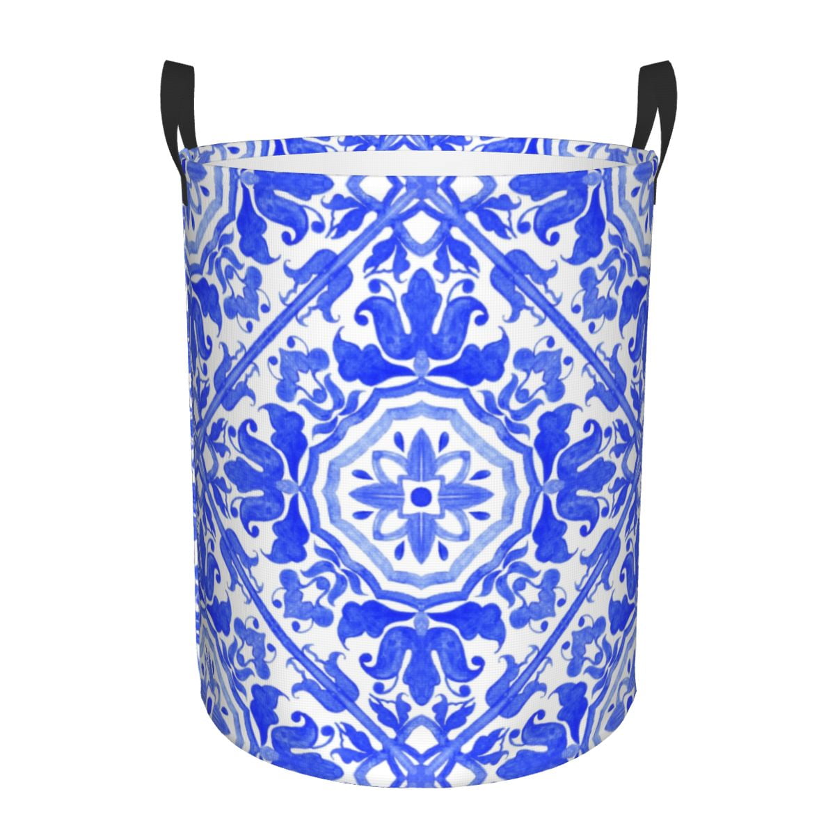 Blue Willow Ancient Ming Porcelain Laundry Hamper Large Storage Basket ...