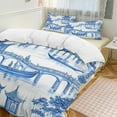thumbnail image 1 of Blue Willow Ceramic Background Texture Duvet Cover Set Themed Multicolor Polyester Bedding Set for Bedroom Decoration, 1 of 6