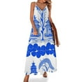 thumbnail image 1 of Blue Willow Chinoiserie Blue And White Sleeveless Dress Loose Women's Dress Dresses Luxury Evening Dresses, 1 of 9