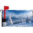 thumbnail image 1 of Blue Winter Mailbox Cover Blue Sky White Clouds Snow Forest Xmas Magnetic Mailbox Covers Christmas Decorative Mail Box Wraps Post Letter Cover for Farmhosue Garden Standard Size 21x25.5, 1 of 6
