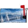 thumbnail image 1 of Blue Winter Mailbox Cover Blue Sky White Clouds Snow Forest Xmas Magnetic Mailbox Covers Christmas Decorative Mail Box Wraps Post Letter Cover for Farmhosue Garden Standard Size 18x21, 1 of 6