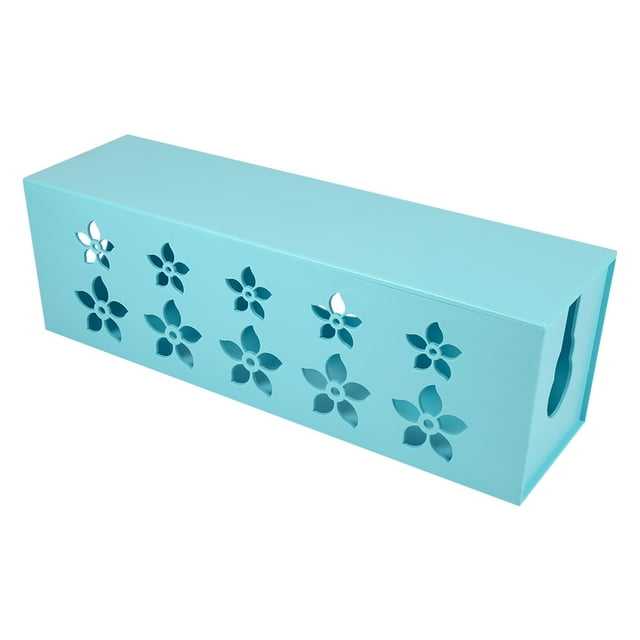 Blue Wire Management Storage Box Cable Socket Safety Tidy Organiser